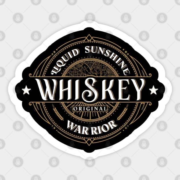 Whiskey Lovers Liquid Sunshine T-Shirt Sticker by TRND 